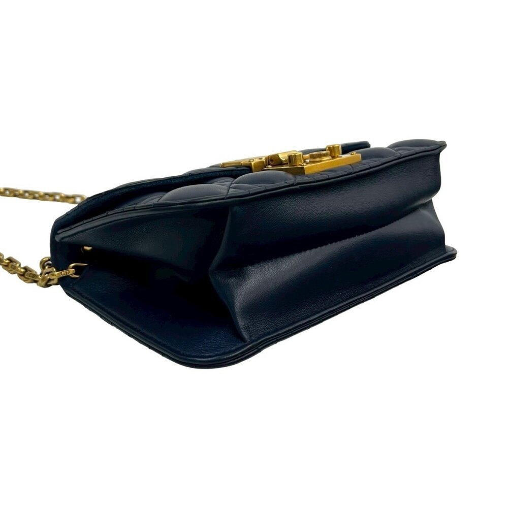 CHRISTIAN DIOR Blue Leather Shoulder Bag - Picture 7 of 9